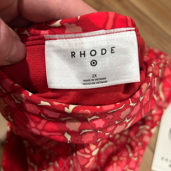 RHODE Red Patterned Bikini Bottom - Picture 3 of 3